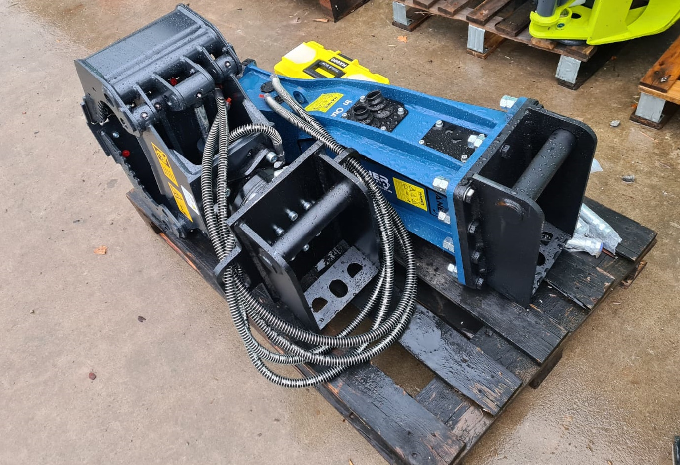 Stemmhammer und Greifer mit Rotator für Bagger